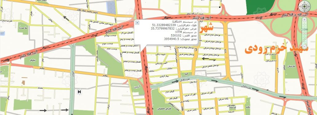 نقشه دفتر پیشخوان دولت اشرفی اصفهانی