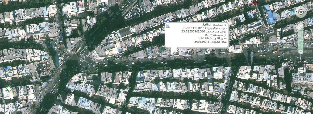 نقشه ماهواره ای دفتر پیشخوان دولت ابتدای مطهری